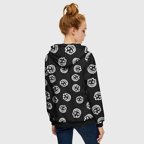 Женская толстовка на молнии Deadboy - Bones / 3D-Черный – фото 4
