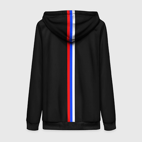 Женская толстовка на молнии Russia sports team / 3D-Черный – фото 2