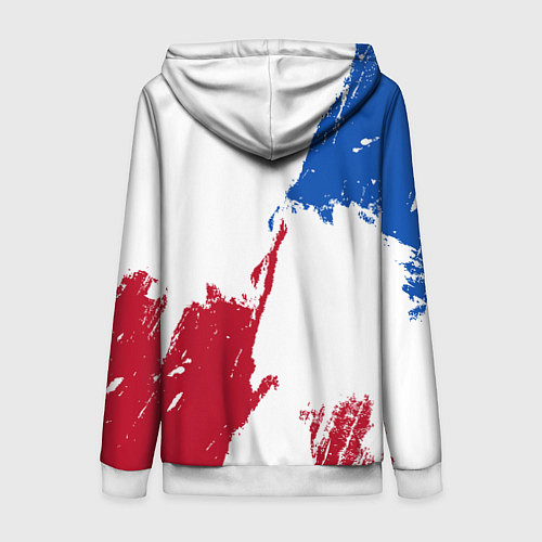 Женская толстовка на молнии Колорадо Эвеланш - брызги красок / 3D-Белый – фото 2