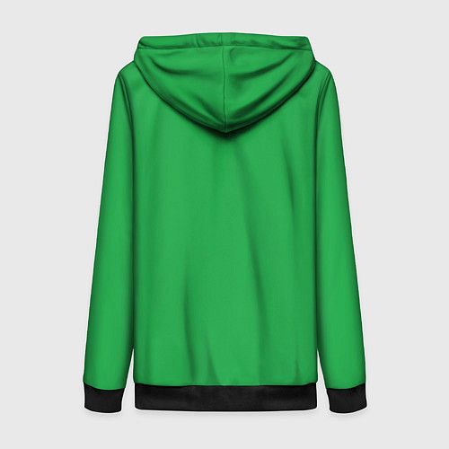 Женская толстовка на молнии Ремень безопасности, зеленый / 3D-Черный – фото 2