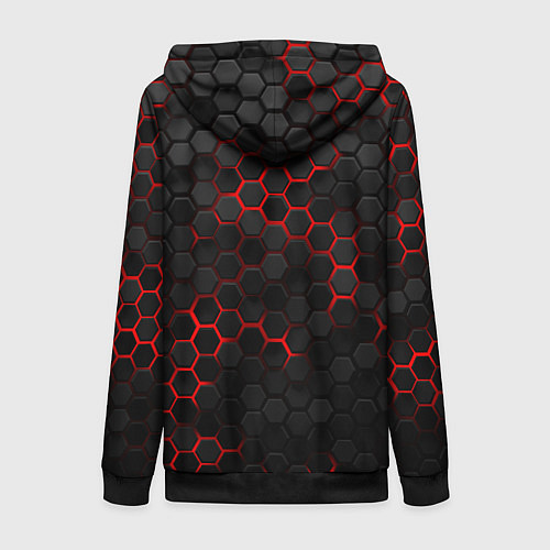 Женская толстовка на молнии Амбрелла - плиты с подсветкой / 3D-Черный – фото 2