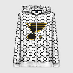 Женская толстовка на молнии Сент Луис Блюз - белые соты