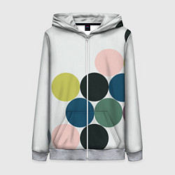 Толстовка на молнии женская Кластер чил - абстракция, цвет: 3D-меланж