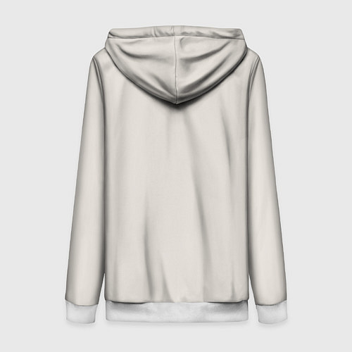 Женская толстовка на молнии Демоническая панда самурай - нейроарт / 3D-Белый – фото 2