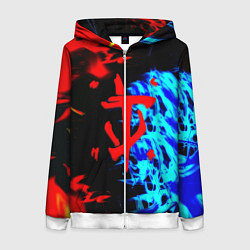 Женская толстовка на молнии Doom лёд и пламя