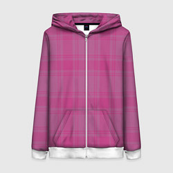 Женская толстовка на молнии Checkered pink