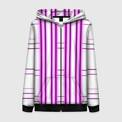 Толстовка на молнии женская Neon pink, цвет: 3D-черный