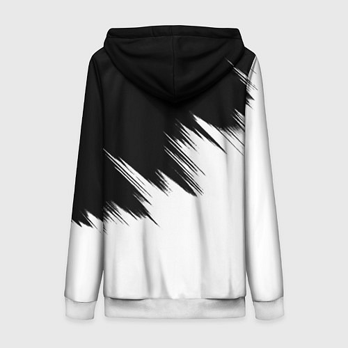 Женская толстовка на молнии Doom краски черно белый / 3D-Белый – фото 2