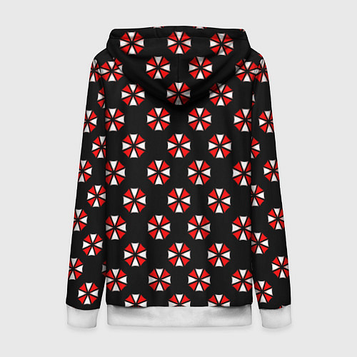 Женская толстовка на молнии Doom x resident evil pattern / 3D-Белый – фото 2