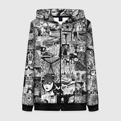 Толстовка на молнии женская Horror World of Junji Ito, цвет: 3D-черный