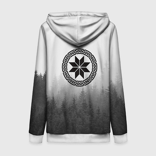 Женская толстовка на молнии Лес - это мой храм / 3D-Белый – фото 2