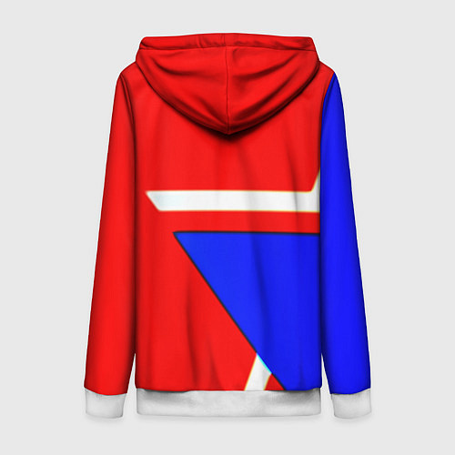 Женская толстовка на молнии Doom star geometry / 3D-Белый – фото 2