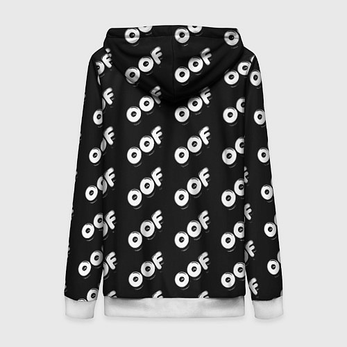 Женская толстовка на молнии Doom off black / 3D-Белый – фото 2