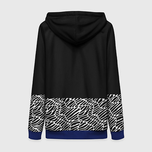 Женская толстовка на молнии Doom геометрия линии / 3D-Синий – фото 2