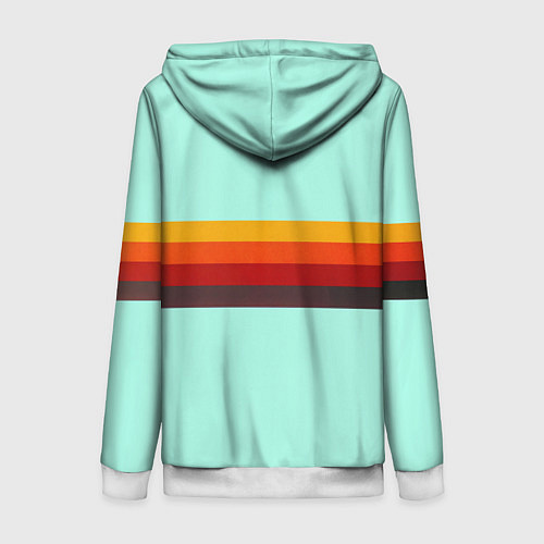 Женская толстовка на молнии Ретро автобус ЛИАЗ-677 поп-арт / 3D-Белый – фото 2