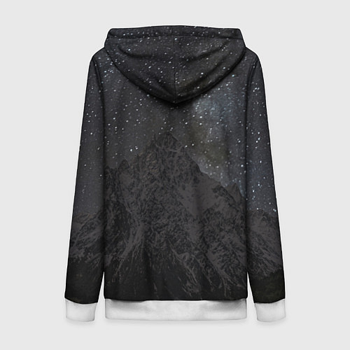 Женская толстовка на молнии Тихтенген звёздны / 3D-Белый – фото 2