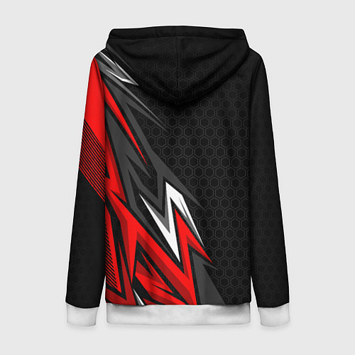 Женская толстовка на молнии Федерация бокса - Россия / 3D-Белый – фото 2