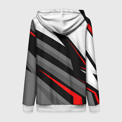 Женская толстовка на молнии Федерация бокса - спортивный / 3D-Белый – фото 2