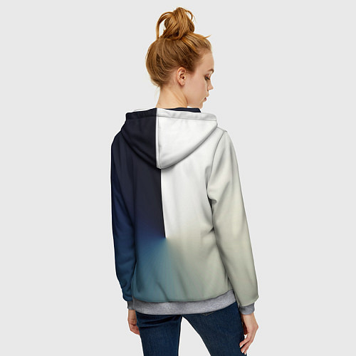 Женская толстовка на молнии Ford gt500 - градиент / 3D-Меланж – фото 4