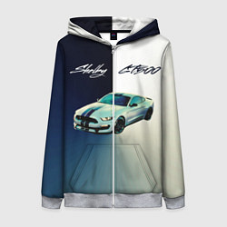 Толстовка на молнии женская Ford gt500 - градиент, цвет: 3D-меланж