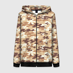 Женская толстовка на молнии Камуфляж армия