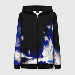 Женская толстовка на молнии Синее пламя