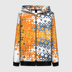 Толстовка на молнии женская Геометрические разводы, цвет: 3D-черный