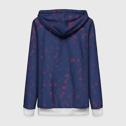 Женская толстовка на молнии Color red squares / 3D-Белый – фото 2
