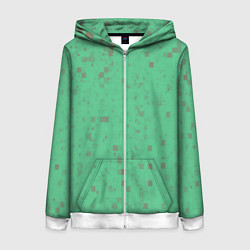 Женская толстовка на молнии Color green brown