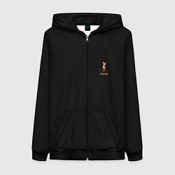 Толстовка на молнии женская Bambi, цвет: 3D-черный