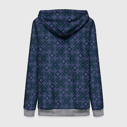 Женская толстовка на молнии Геометрический монохромный паттерн / 3D-Меланж – фото 2