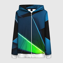 Женская толстовка на молнии Neon colored geometric
