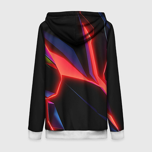 Женская толстовка на молнии Neon red / 3D-Белый – фото 2
