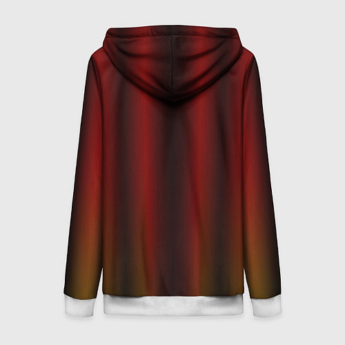 Женская толстовка на молнии Neon red orange lines / 3D-Белый – фото 2