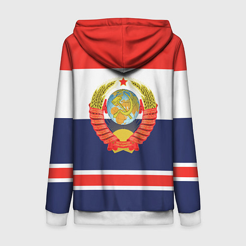 Женская толстовка на молнии Символика и знаки СССР / 3D-Белый – фото 2