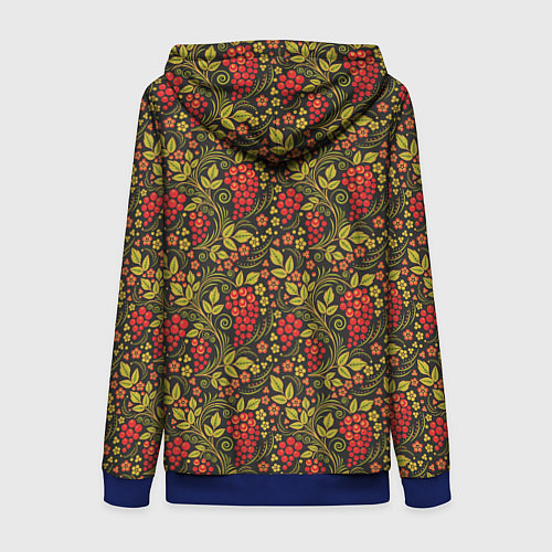 Женская толстовка на молнии Славянский узор / 3D-Синий – фото 2