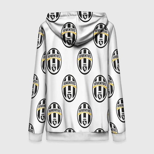 Женская толстовка на молнии Juventus Pattern / 3D-Белый – фото 2