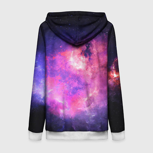 Женская толстовка на молнии Космос / 3D-Белый – фото 2