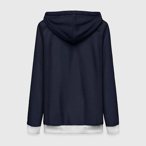 Женская толстовка на молнии Skull eyes / 3D-Белый – фото 2