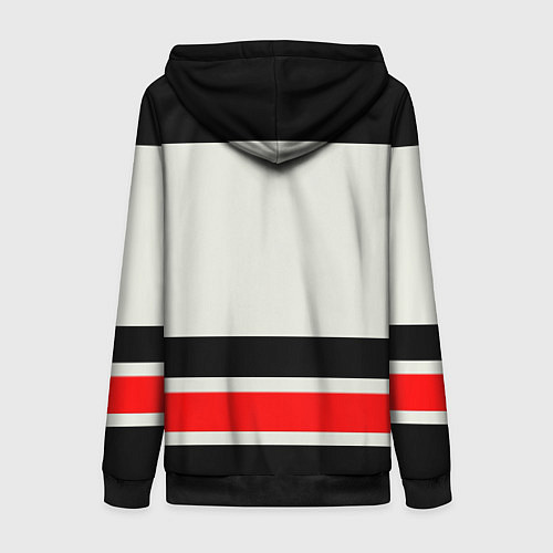 Женская толстовка на молнии Chicago Blackhawks / 3D-Черный – фото 2