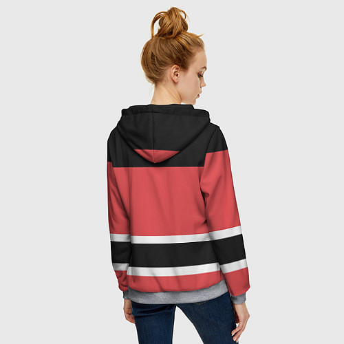 Женская толстовка на молнии New Jersey Devils / 3D-Меланж – фото 4