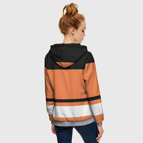 Женская толстовка на молнии Philadelphia Flyers / 3D-Меланж – фото 4