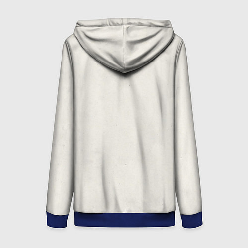 Женская толстовка на молнии Скелет панды / 3D-Синий – фото 2