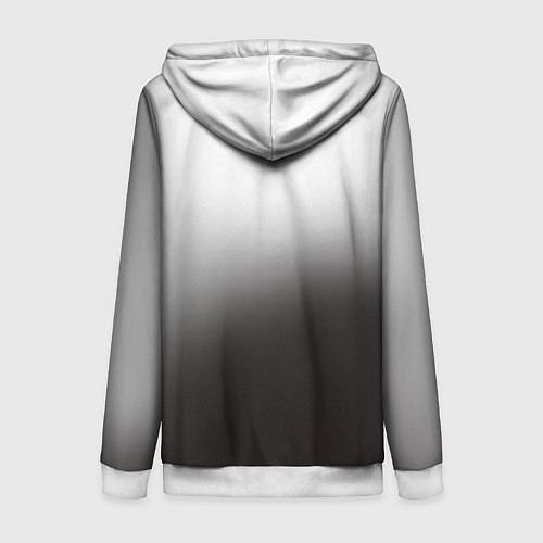 Женская толстовка на молнии Юрий Гагарин / 3D-Белый – фото 2