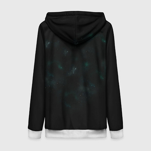 Женская толстовка на молнии Пиратская станция / 3D-Белый – фото 2