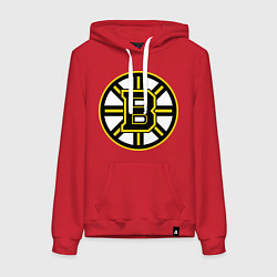 Толстовка-худи хлопковая женская Boston Bruins, цвет: красный