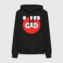 Толстовка-худи хлопковая женская IM GAMER, цвет: черный