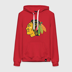 Толстовка-худи хлопковая женская Chicago Blackhawks: Kane, цвет: красный