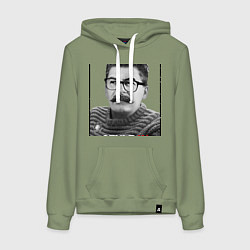 Толстовка-худи хлопковая женская Stalin: Style in, цвет: авокадо