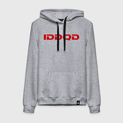 Толстовка-худи хлопковая женская IDDQD Doom, цвет: меланж